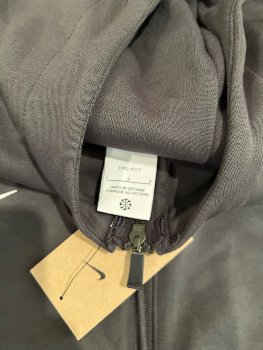 NWT-Nike charcoal Dri-FIT Full-Zip Hoodie & Joggers Set - Picture 14 of 14